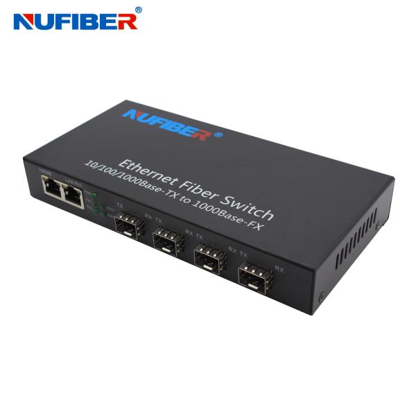 4 1000M To 2 SFP Port Gigabit Ethernet Switch With Iron Case Fiber Ethernet Switch