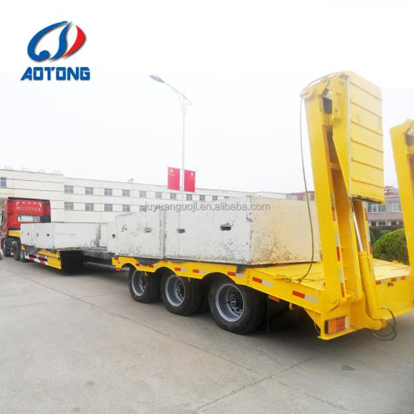 4 Axle Extendable Low Bed Trailer with 90 /50 King Pin and Heavy Duty Landing Gear