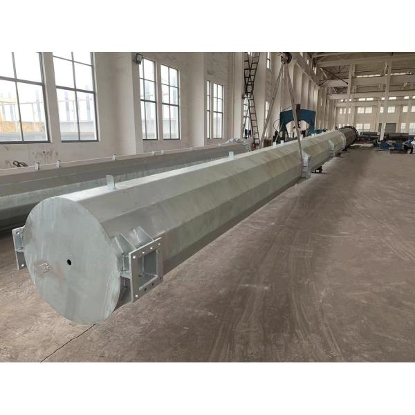 138 кВ Двосторонний 43 метров высота 0°~60° напряжение оцинкованный стальной столб