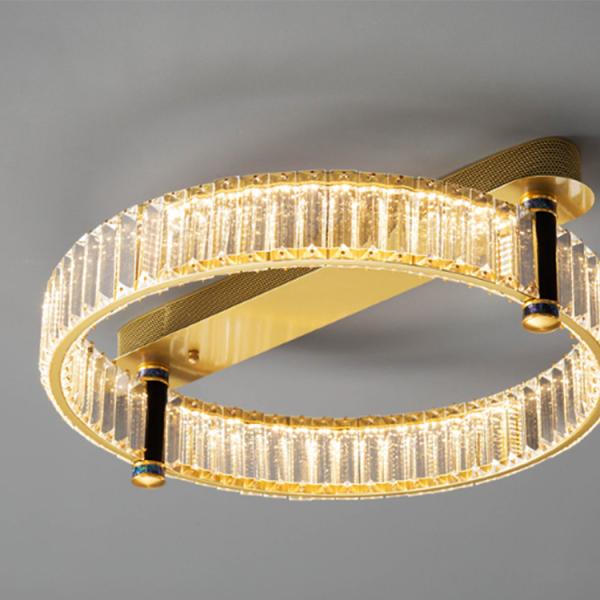 Elegant 50cm Indoor LED Crystal Chandelier for Home Decoration and Dimming Support