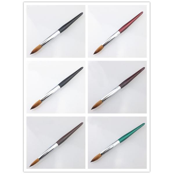 Fashion Green Nail Art Paint Brushes Kolinsky Hair And Carved Ferrule