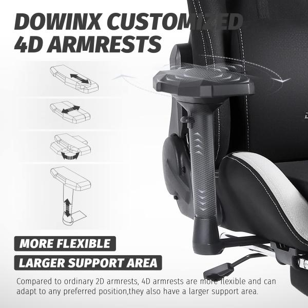 Office Gaming Chair with Pocket Spring Cushion and 4D Armrests Adjustable Height