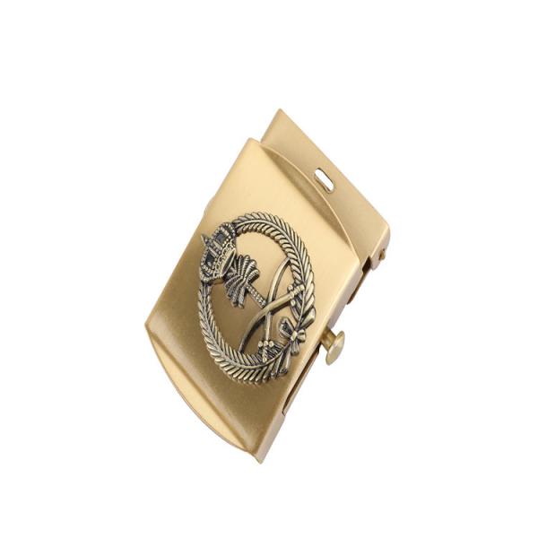 Gold Plating 30MM Metal Belt Buckle With Brand Logo Zinc Alloy