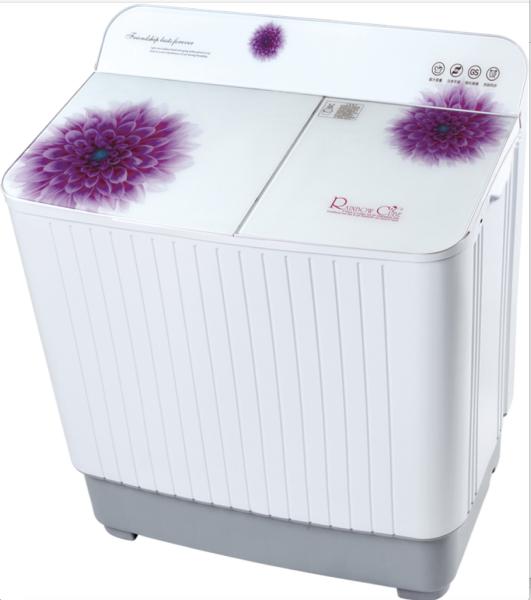 Tempered Glass Cover Portable Mini Twin Tub Washing Machine With Spin Dryer Hidden Glass Panel