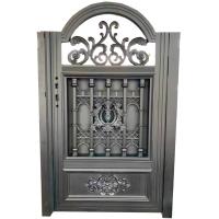 Porte en verre en fer double coulissante automatique avec conception principale de porte en fer