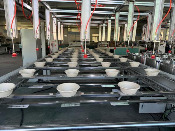 High Output Food Safety Tableware Tray Bowl Internal Coating Production Line For Pulp Molding