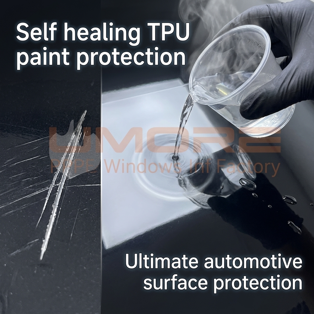 1.52*15m Polyurethane TPU PPF Roll Self Healing Vehicle Wrap Transparent