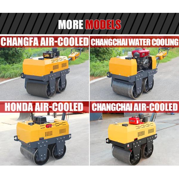 China Supply Road Machine Mini Road Roller Double Drums 0.5ton Vibratory Road Roller Soil Compactor with Good Price
