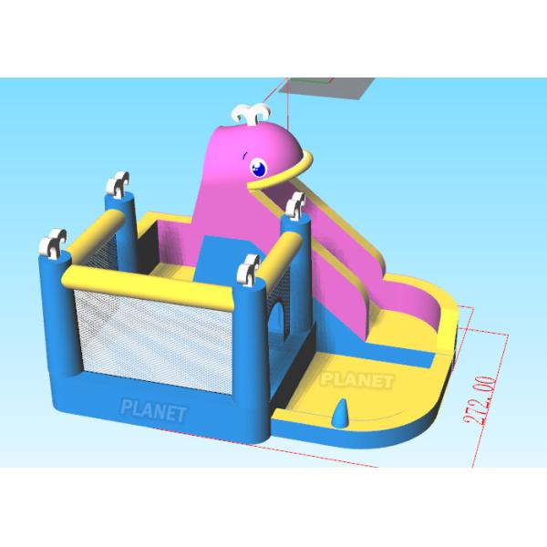 дом прыжка брезента PVC семьи 2.72x3.68x2.5mH раздувной