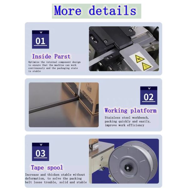 Semi-Automatic Electric High Productivity Durable Strapping Machine for Packaging