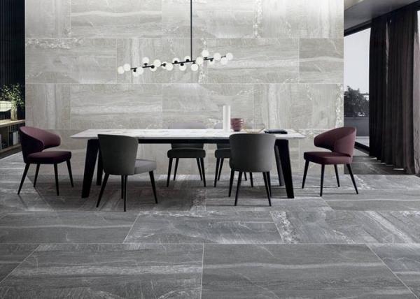 Hotel Building Stone Ceramic Tiles Grey Color For Modern Commercial Space