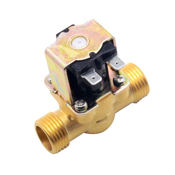 3/4 1/2 DC 24V AC 220V DC12V válvula magnética de solenoide elétrico normalmente fechada latão para controle de água
