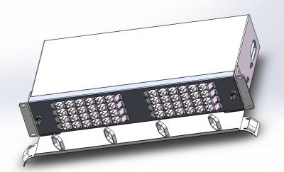 96 Cores Fiber Optic Termination Box Drawer Type 19Subrack  Loaded With Duplex LC Adapters