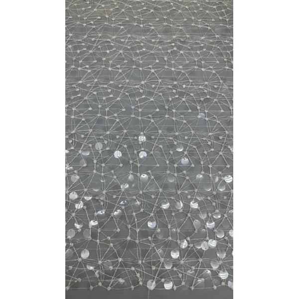 Sequin Embroidery Fabric Shining Crochet Lace Fabric Evening Occasion Fabric