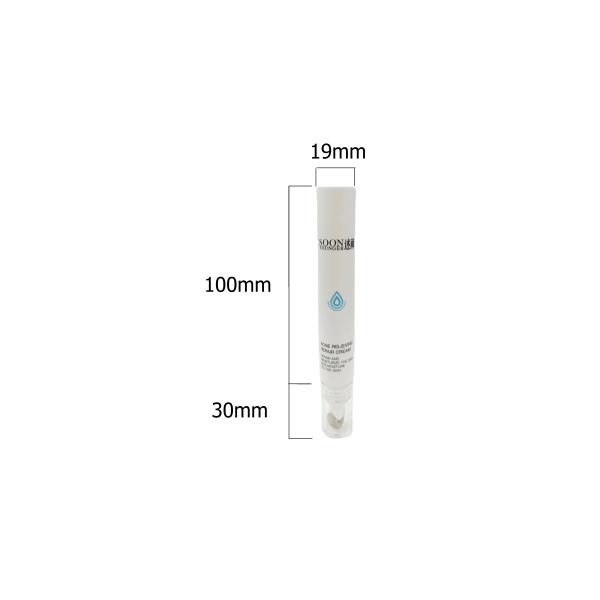 D19mm Empty Cosmetic Serum Squeeze Soft Tube with Metal Applicator 15g PE Eye Cream Tube