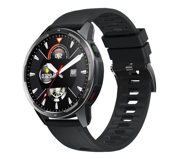 V8PRO Reloj inteligente  inteTFT de 1.32 impermeable IP68 monitor de frecuencia cardíaca y presión arterial (negro)