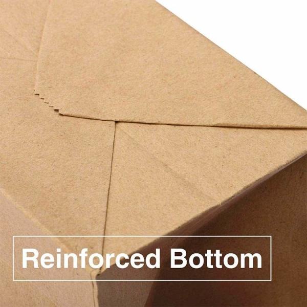 Food Takeaway Brown Plain Kraft Paper Bags With Twist Handles