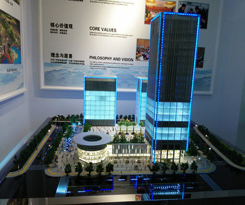 3d building model with perfect led light , scale building model