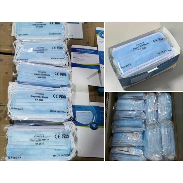 FDA CE 3 Ply Disposable Surgical Face Masks Non Woven Medical Mask For Adult