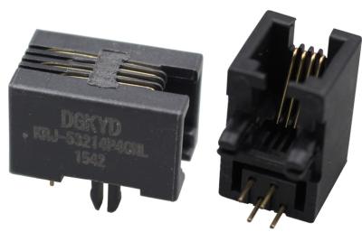 Catalogue abaixo do conector da rede RJ11 de Jack de telefone 4P4C para o interruptor do telefone