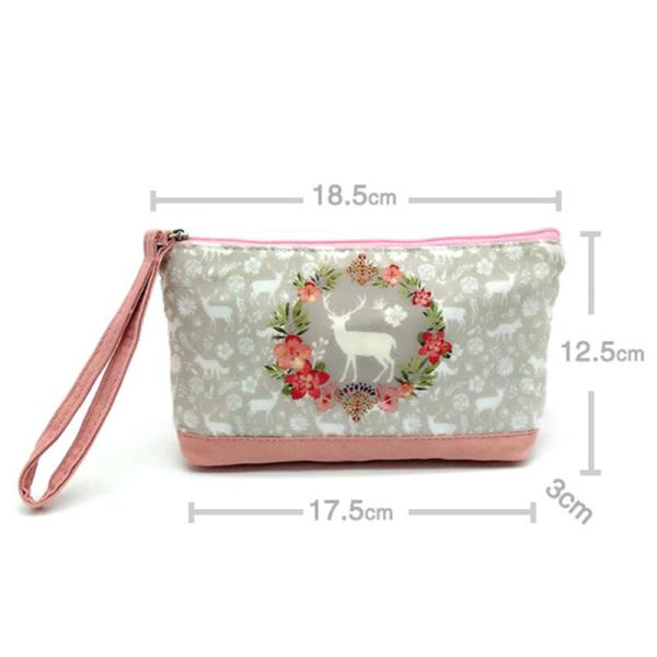 Cute Cartoon Printing Reusable Cotton Canvas Cosmetic Bag