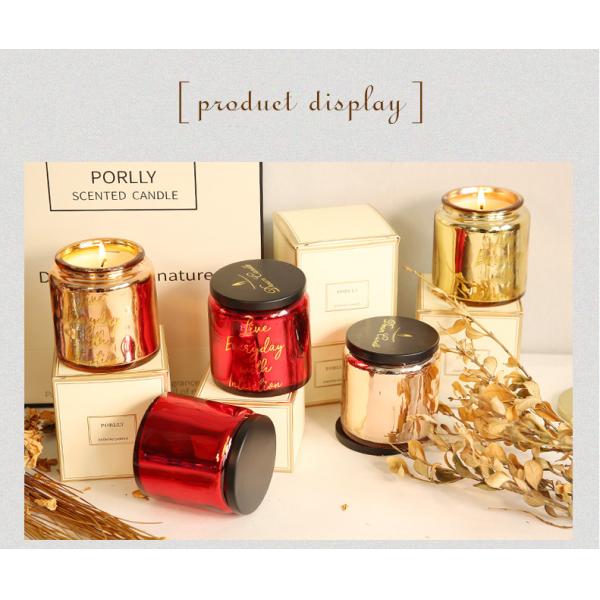 Luxury Wedding Scented Candle Glass Candle With Metal Lid