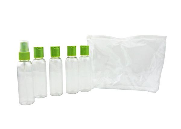 Save Space Durable Airplane Travel Kits , Convenient Cosmetic Travel Bottles