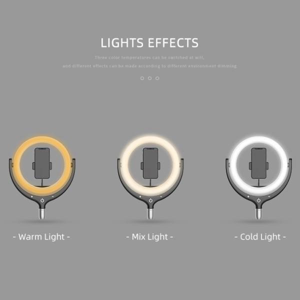 3 Modes light Dimmable Ring Beauty Fill Lamp Youtube Live Streaming 10W Light