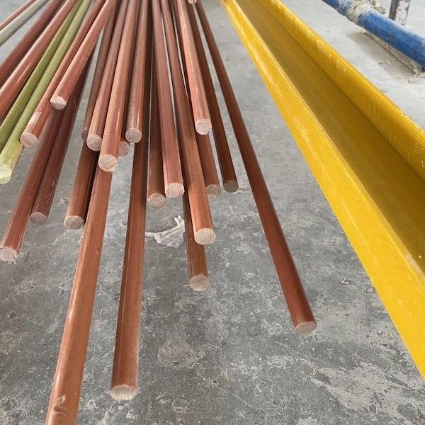 Fibra de vidro dobrável revestida 24mm plástica antiusura Rod de FRP Ros Pultruded