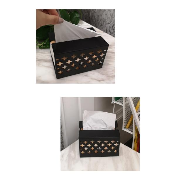 Modern Square Metal Paper Facial Tissue Box Cover Holder for Bathroom Vanity Countertops, Bedroom Dressers