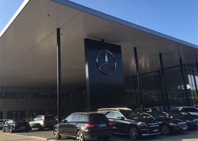 Pre Engineered Car Dealer Showroom , Steel Frame Luxury Car Showroom