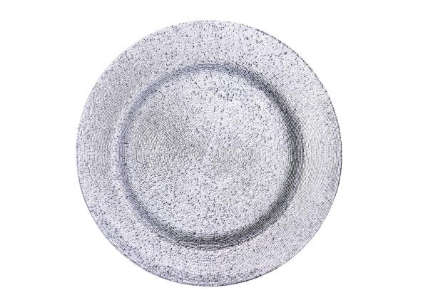 Electroplated Decorative Restaurant Glass Plates Logo Printed
