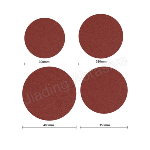300mm 350mm RED Hook Loop Sandpaper for Epoxy Floor Grinding Cement Wall Sanding Disc