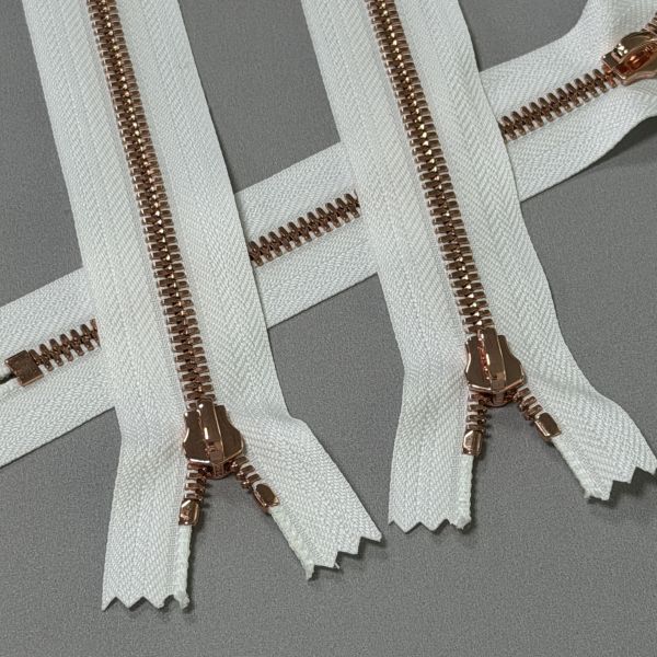 Light Luxury Metal Corn Teeth Zipper #5 Rose Gold Uniform Plating Dense Arrangement