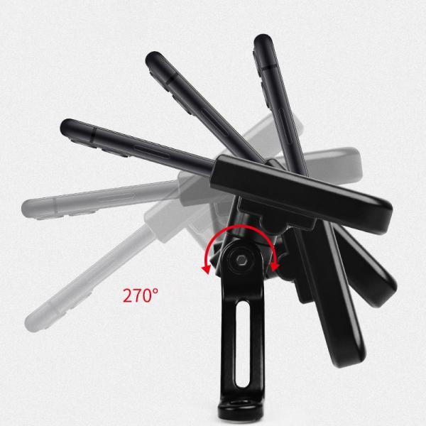 Aluminum Alloy GPS Phone Bracket For Motorcycle FCC ROHS 6.3*13.5cm