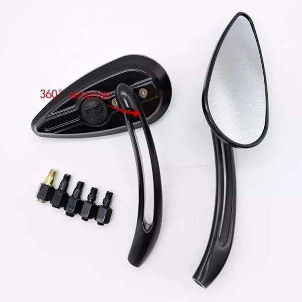 Advanced Anti-glare Scooter Skull Motorcycle Rearview Mirror Side Mirror for Harley