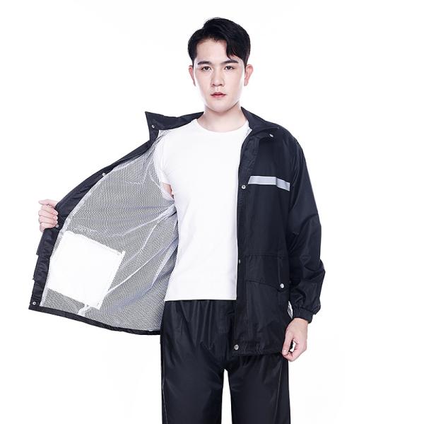 Custom Logo Work Rain Coat Men's Waterproof Jacket for All-Season Two Piece Rain Suit