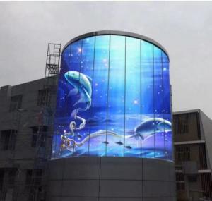 Parede de vidro LED com brilho transparente