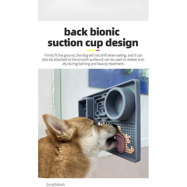 Dog Licking Mat Slow Food Bowl Food Grade Silicone With Suction Cup Pet Bowl