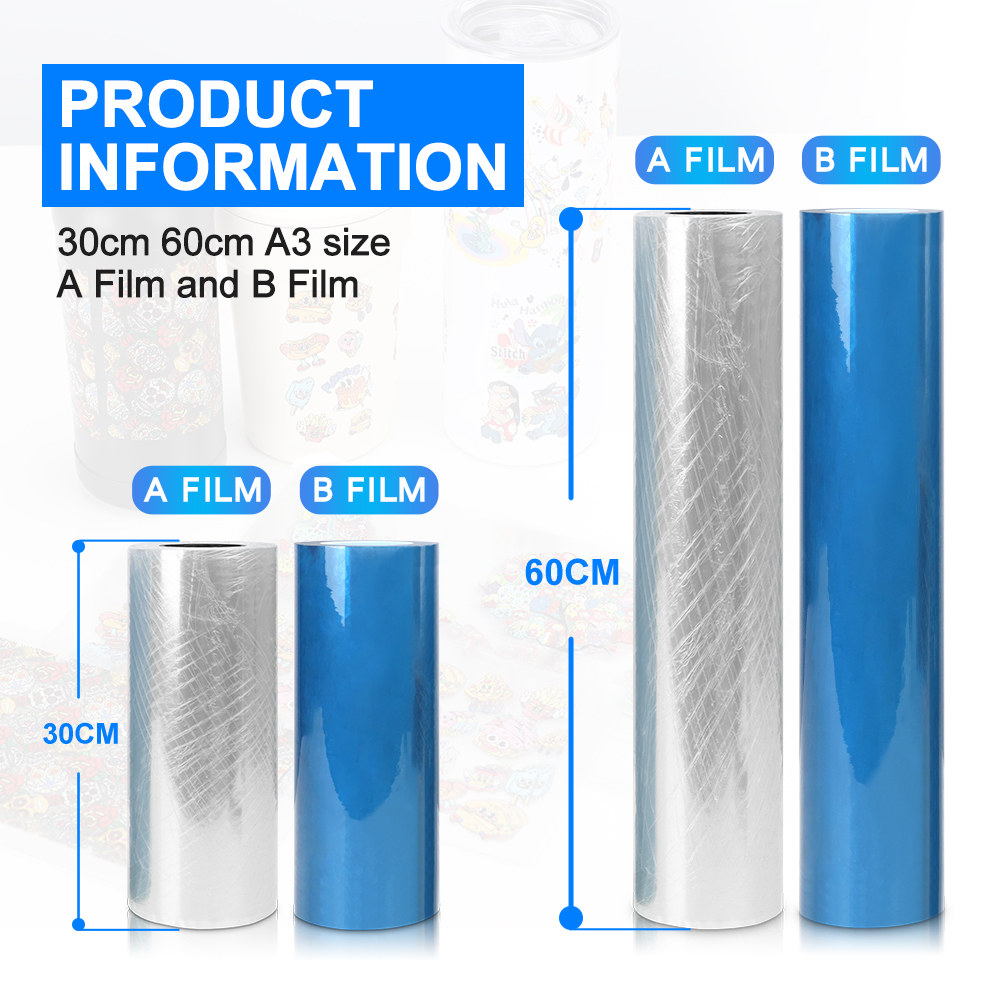 30cm 60cm UV DTF Film Roll AB UV 3d Embroidery Puff Effect