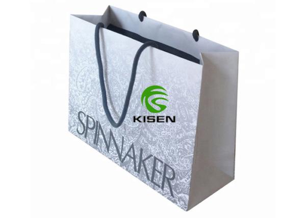 Rope Handle Retail Paper Shopping Bags With Logo Eco Friendly Reusable