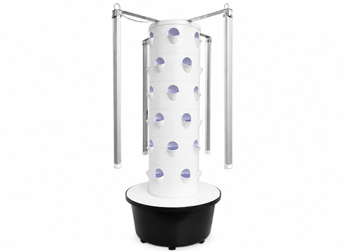 Indoor Hydroponic Tower with LED Grow Lights | Smart Vertical Column Kit