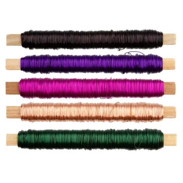 0.2mm Decorative florist Wood Stick Baking Lacquer Wire wear resistance