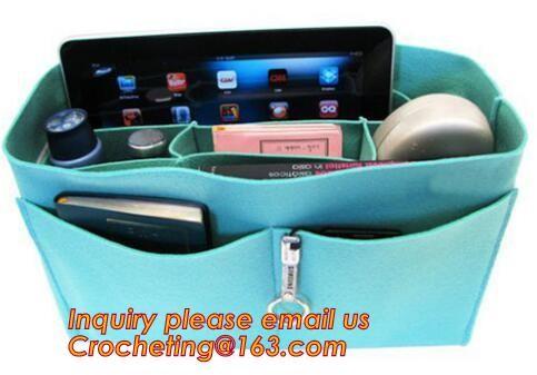 cute nursery felt box, Best selling wholesale felt purse organizer insert, Best selling fashionable Travel Insert felt b