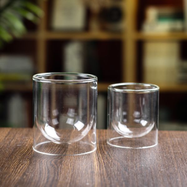 Custom High Borosilicate Glass Cup Candle Holder with Empty Bottom Luxury Style