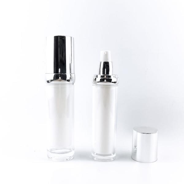 Double Layer Transparent Vacuum Bottle Acrylic Emulsion Skin Care Essence