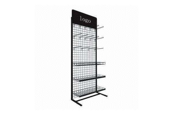 Black Tool Storage Rack High Strength Household Chrome Metal Wire Shelving