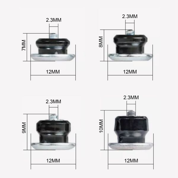 Tire Stud Screws with 6/7/8/9/10 MM Length and 12 MM Diameter for Repairing Worn-Out Tires