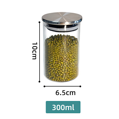 Stainless Steel Lid Glass Jar for Storing Dried Fruits Snacks and More in the Kitchen