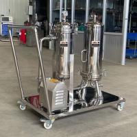 Fase móvel do alojamento de filtro do trole multi sistema industrial da filtragem do óleo de 10 polegadas